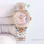 Clean Factory Rolex Datejust Pink MOP Diamond Bezel Watches 28mm 2671 Movement